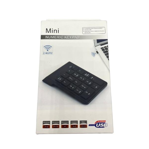 Teclado Portatil Bluetooth  Numerico Inalambrico Color Negro