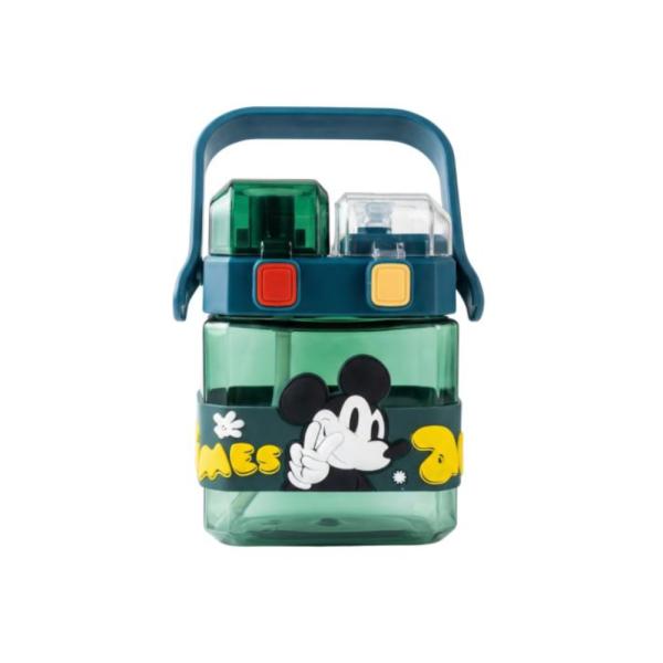 Botella Infantil Doble  600Ml Modelo 7806A Con Diseño Mickey/Verde