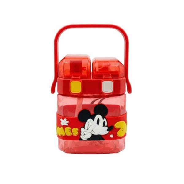 Botella Infantil Doble  600Ml Modelo 7806A Con Diseño Mickey/Rojo