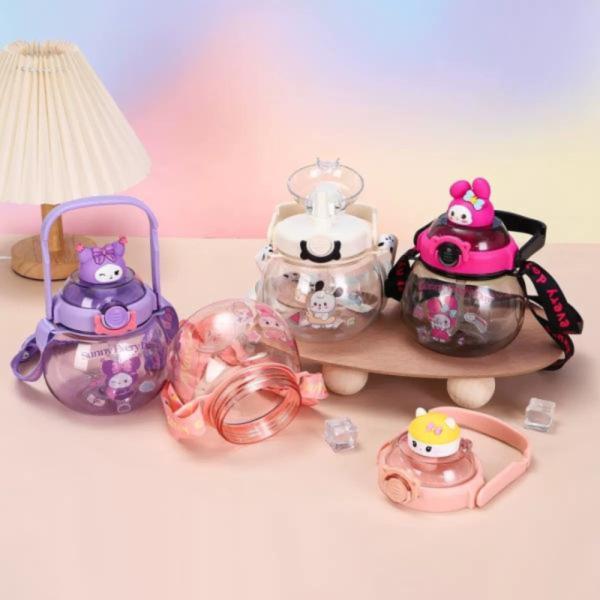Botella Redonda  Infantil 700Ml Modelo Sd-1230 Con Diseño My Melody/Negro