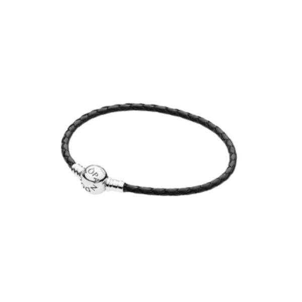 Brazalete Cuero Pandora Negro