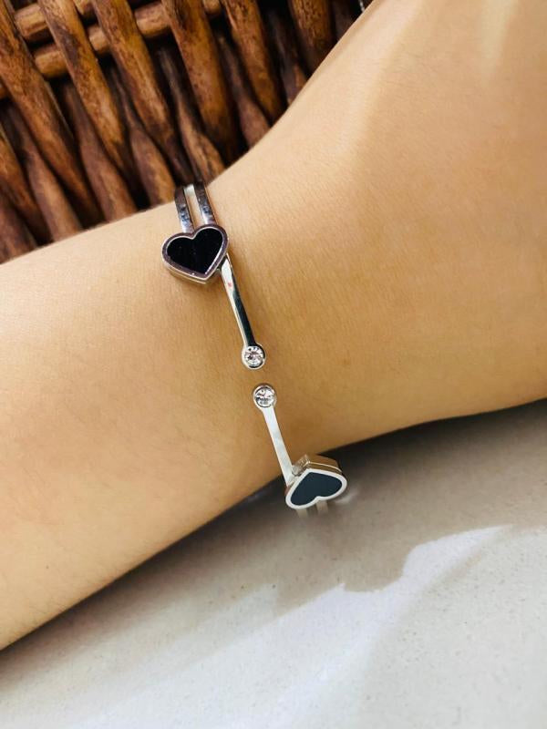 Brazalete Rigido Plateado Modelo T000673318