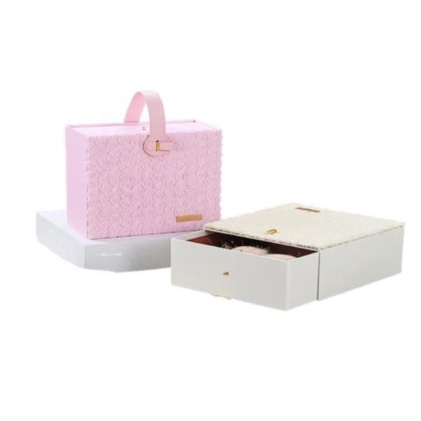 Caja De Regalo Diseño Rosas Modelo 97103-1 Rosado
