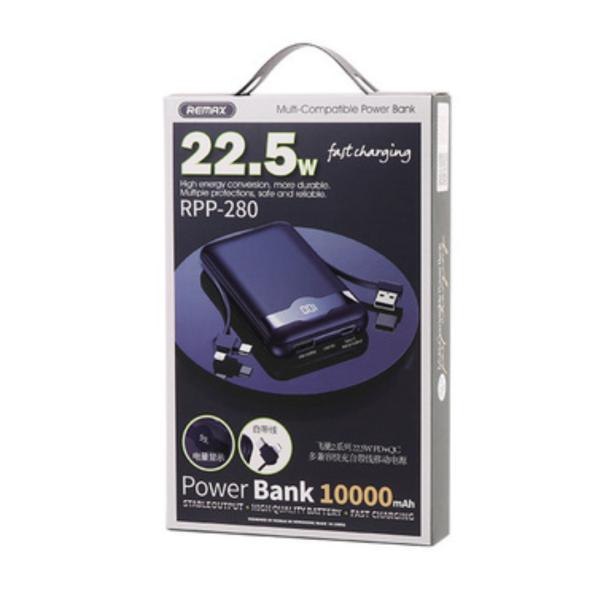 BATERIA DE EMERGENCIA RPP-280 10.000MHA REMAX AZUL