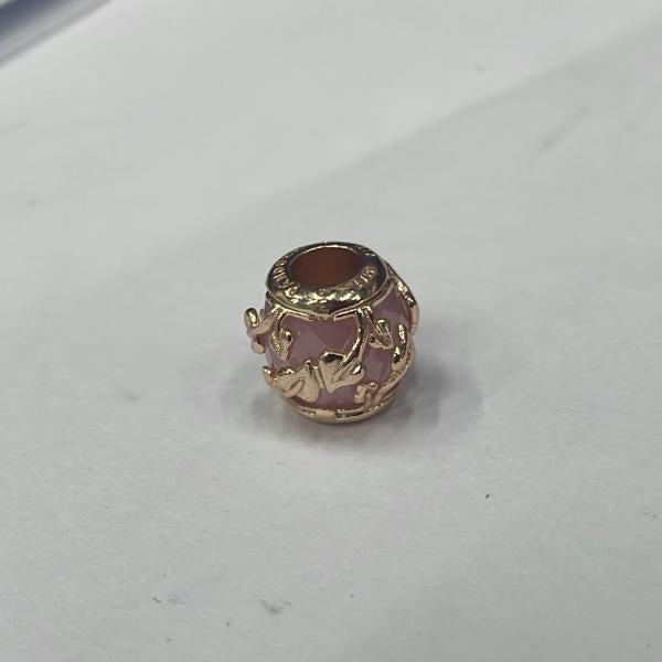 Charm  Zafiro Rosa Hojas  Oro Rosa Pandora Ch04
