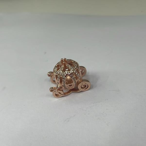 Charm Carruaje Brillante De Cenicienta Oro Rosa Pandora Ch04