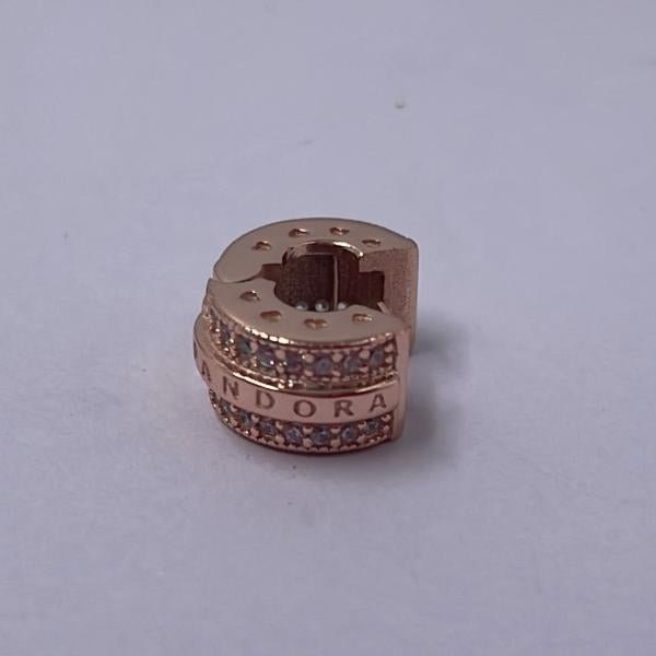 Charm Clip  Logo Pandora Circonias Ch01 Oro Rosa