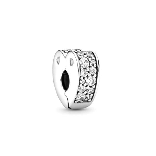 Charm Clip Arco De Amor Cristal Pandora Ch03 Blanco