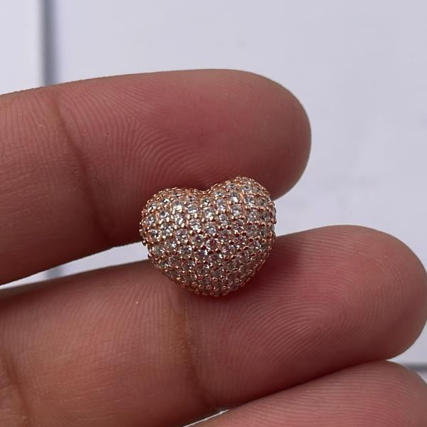Charm Clip De Cierre Corazon Oro Rosa Circonias Pandora Ch01