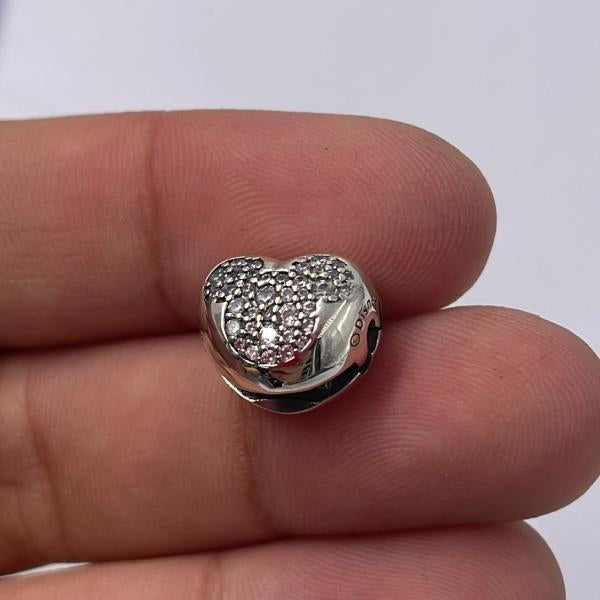 Charm Clip De Cierre Corazon Silueta Mickey Circonias Pandora Ch01