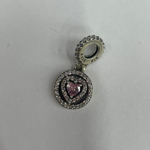 Charm Colgante Corazon Circonia Rosada  Pandora Ch01