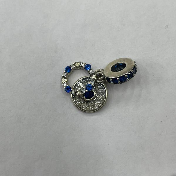 Charm Colgante Doble Circonias Azul Pandora Ch05