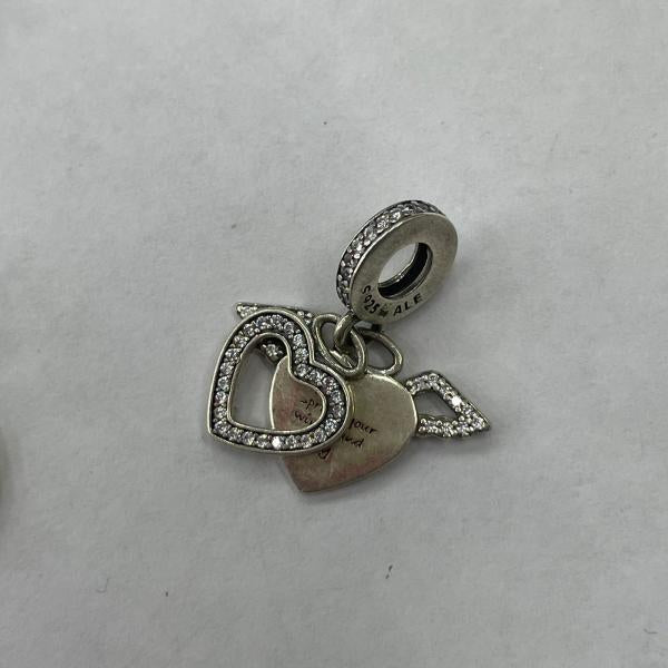 Charm Colgante Doble Corazon Y Alas Pandora Ch05
