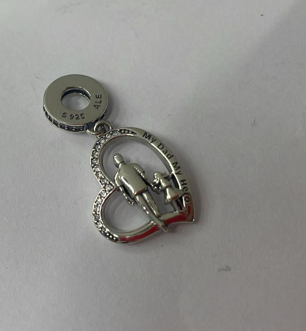 Charm Colgante Mi Papa Mi Heroe Corazon Pandora Ch04