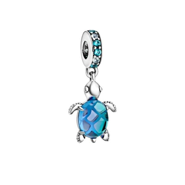 Charm Colgante Tortuga Marina Celeste  Pandora