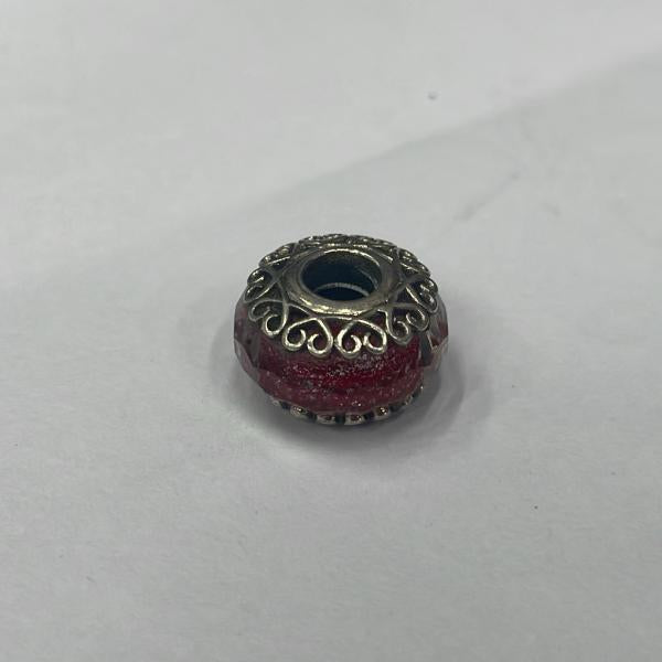 Charm Murano Cristal Shimmer Facetado Rojo Pandora Ch04