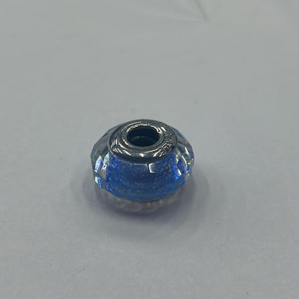 Charm Murano Glass Azul Shimmer Facetado Pandora  Ch01