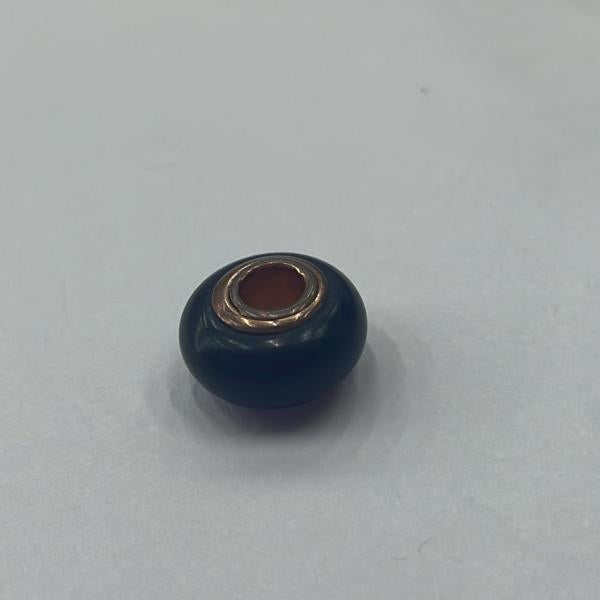 Charm Murano Glass Negro/Bronce Pandora  Ch01