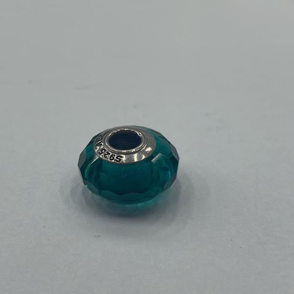 Charm Murano Glass Verde Turquesa Facetado Pandora  Ch01