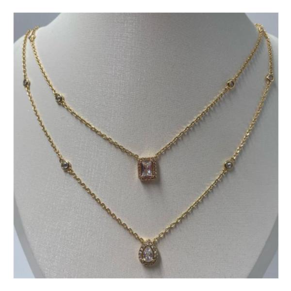 Collar Grunge Abalorios Lila Dije Manzana Lila