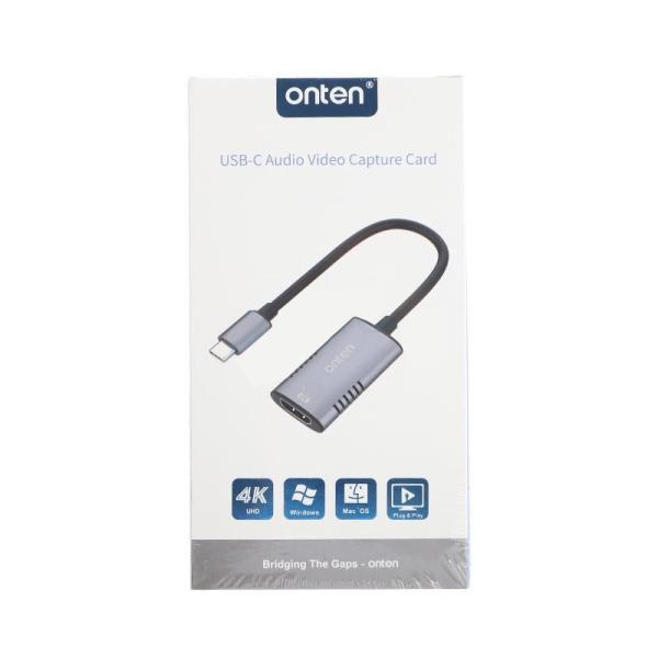 TARJETA DE CAPTURA USB TIPO C A HDMI HEMBRA OTN-UC323 ONTEN PLATEADO