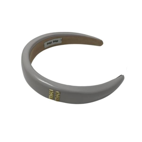 Diadema Marca Miu Miu Diseño Piel Gris
