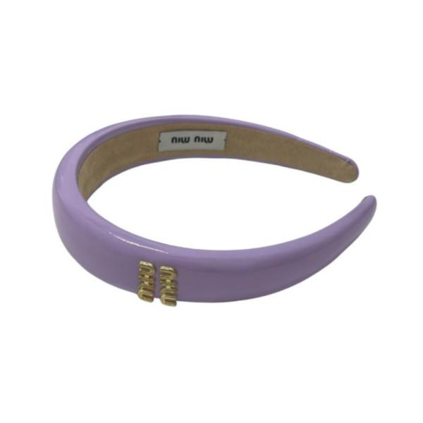 Diadema Marca Miu Miu Diseño Piel Lila