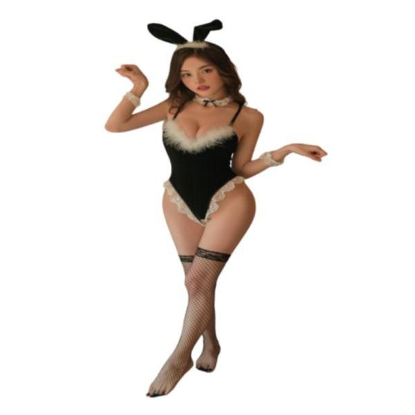 Disfraz Lenceria Diseño Conejita Yummy Modelo Ymdm847819 Negro S