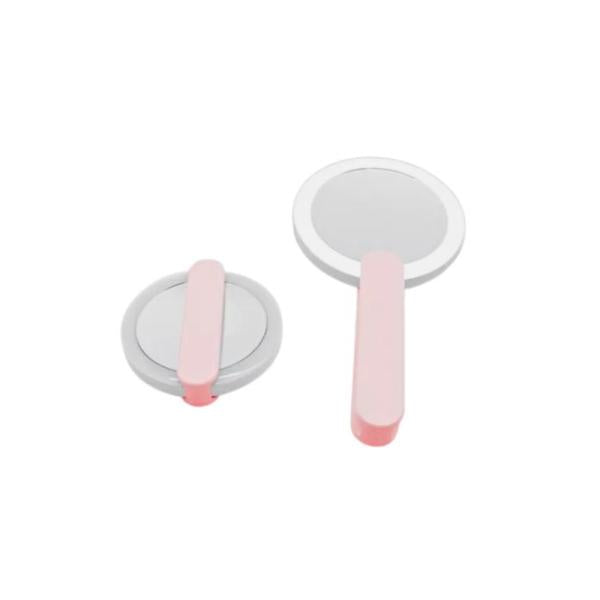 Espejo Circular Con Luz Led Rosado