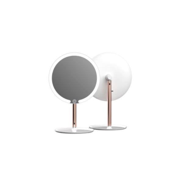 Espejo De Pedestal Circular Con Luz Led