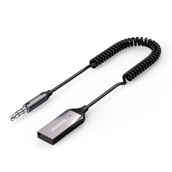 RECEPTOR BLUETOOTH PARA CARRO USB 3.5MM CON MICROFONO CM309 70601 UGREEN NEGRO
