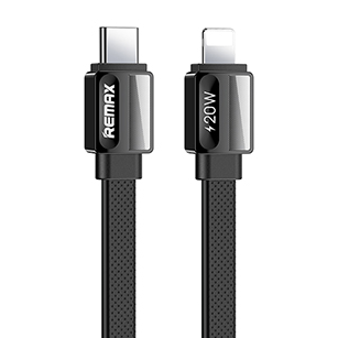 Cable Usb Tipo C A Lightning Serie Platinum Pro RC-C050C-L Negro