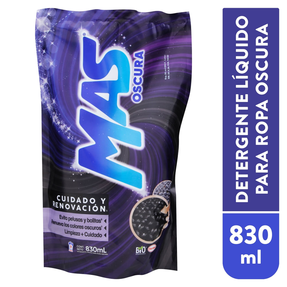Detergente Líquido Mas Oscuros Intensos - 830 Ml