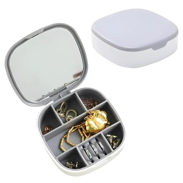 Joyero Plastico Con Espejo Blanco