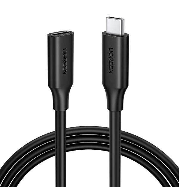 CABLE EXTENCION USB TIPO C MACHO A HEMBRA ED008 40574 UGREEN NEGRO