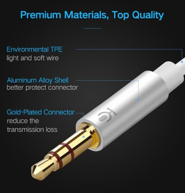 CABLE 3.5MM 2 MACHOS A 1 3.5MM HEMBRA AV140 20898 UGREEN NEGRO