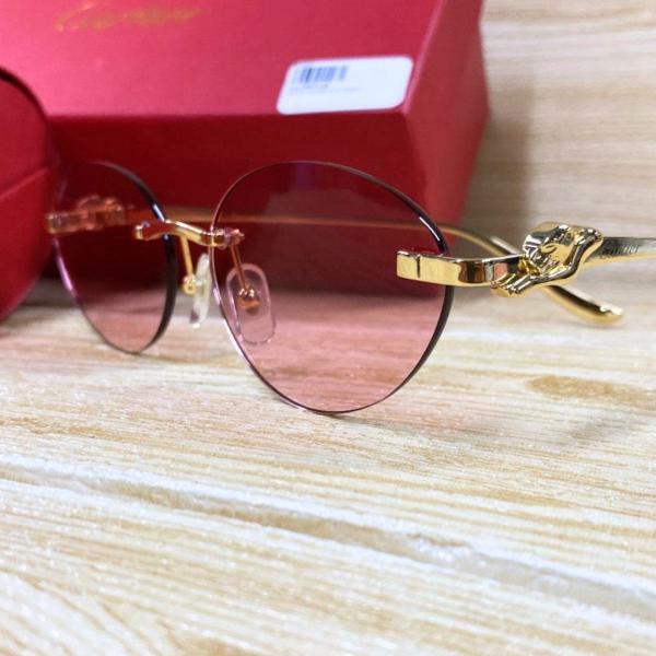 Lentes De Sol Cartier R.E Rosado