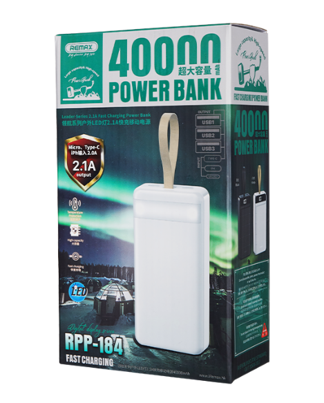 BATERIA DE EMERGENCIA RPP-184 40.000MHA SERIE LEADER REMAX BLANCA
