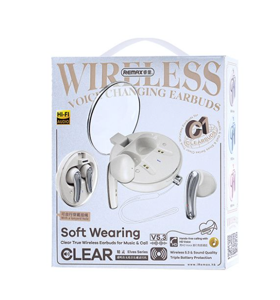 AUDIFONOS MANOS LIBRES BLUETOOTH C1 SERIE ELVES REMAX ROSADO