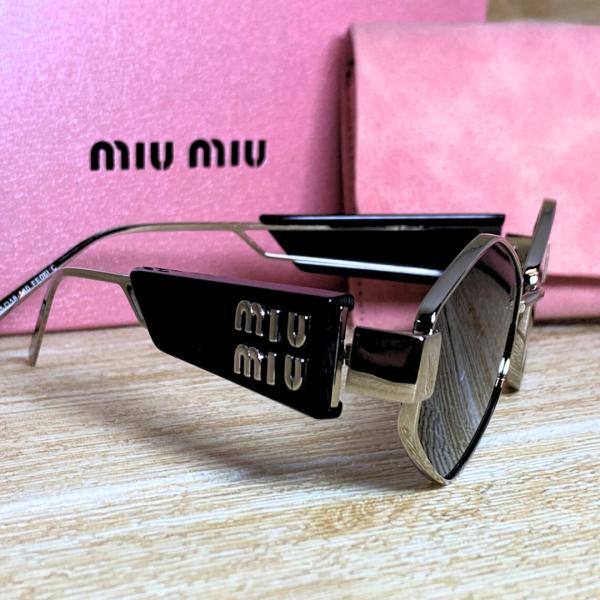 Lentes De Sol Miu Miu 5 Negro/Plateado