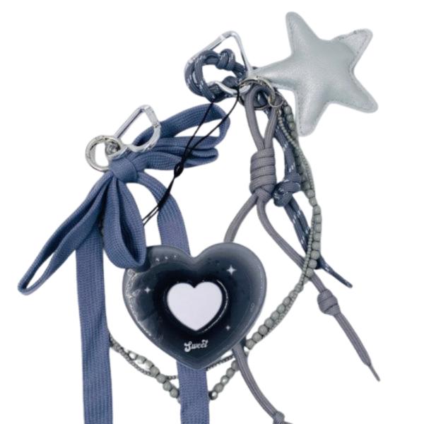 Llavero Chunky Con Charm Gris