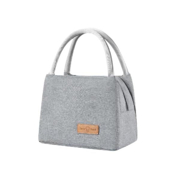 Lonchera Color Liso Wm522 Tamaño 22X14X17Cm Gris