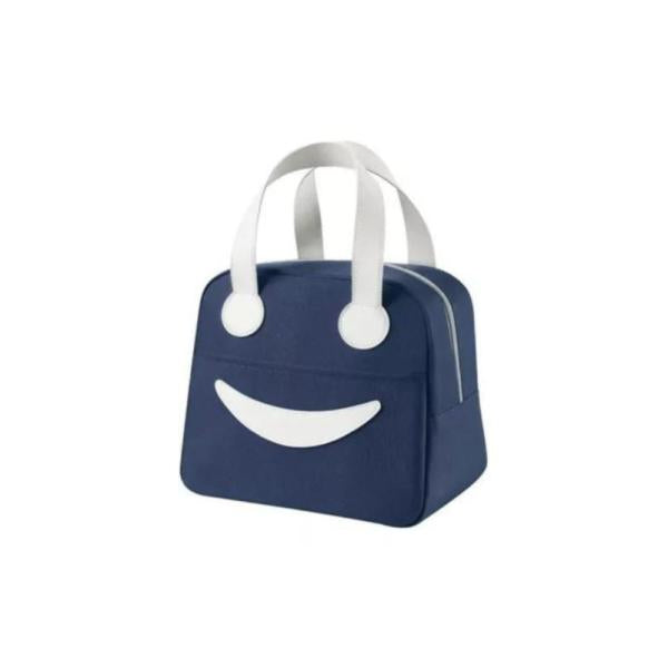 Lonchera Diseño Sonrisa Wm526 Tamaño 23X14X20Cm Azul