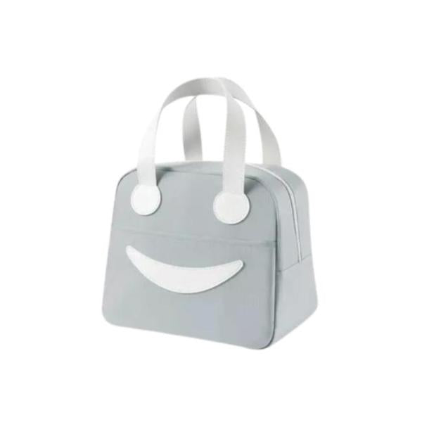 Lonchera Diseño Sonrisa Wm526 Tamaño 23X14X20Cm Gris