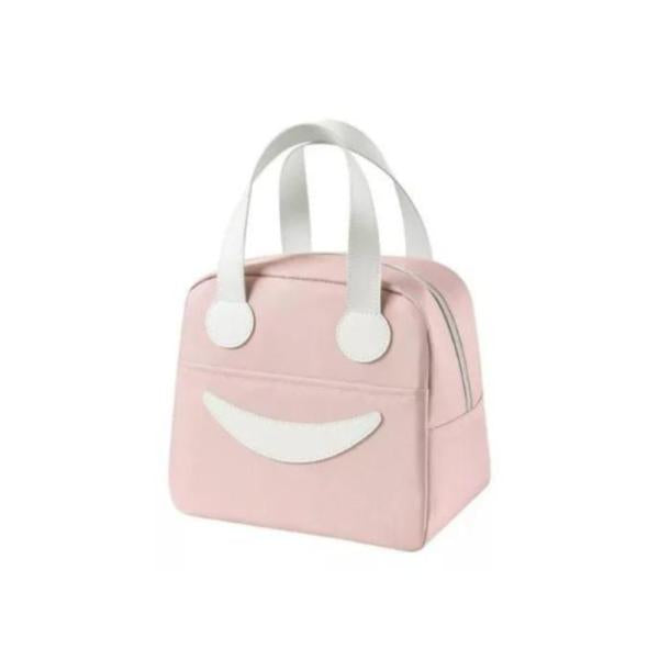 Lonchera Diseño Sonrisa Wm526 Tamaño 23X14X20Cm Rosado