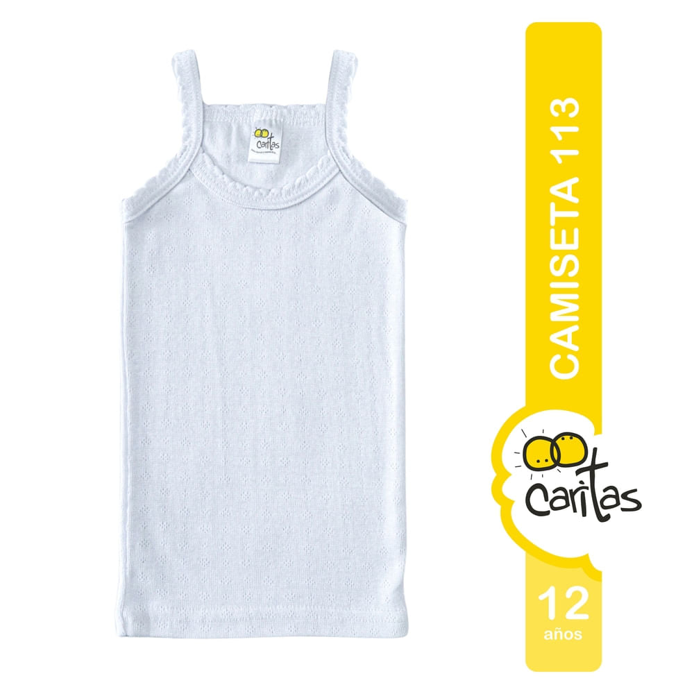 Camiseta Caritas Uso Interior Para Niña Talla 12 -referencia 113