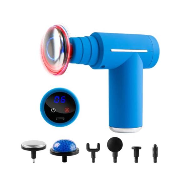 MINI MASAJEADOR DE COMPRENSION CALIENTE 8.4V1800mAH AZUL