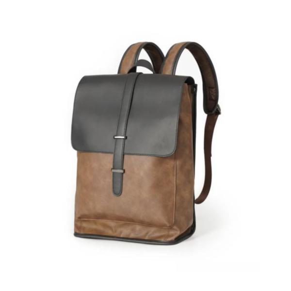 Mochila Espalda Bicolor Modelo 14039 Coteci Negro/cafe