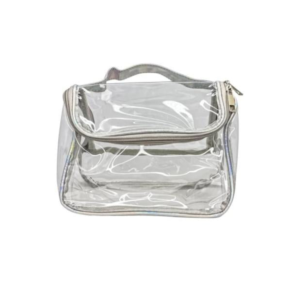 Neceser  Diseño Transparente Plateado