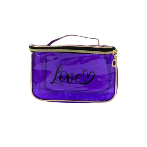 Neceser Diseño Love Plastico Modelo 251-6 Morado